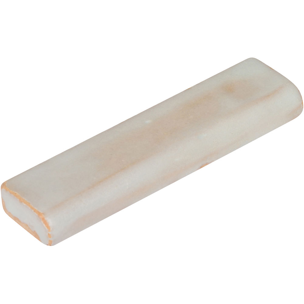 Antique Zellige Demi Bullnose Blanc Ancien Tumbled