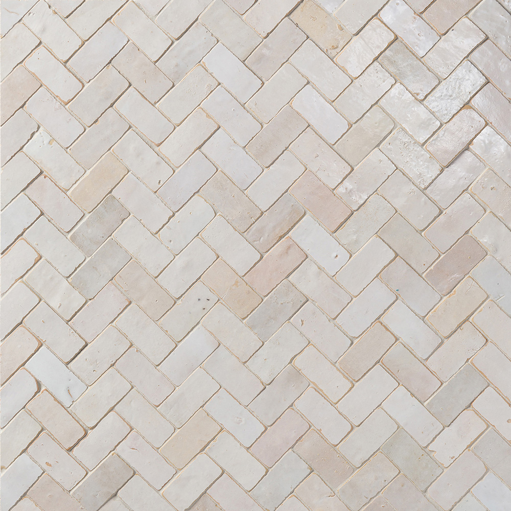 Antique Zellige Medina Blanc Ancien Tumbled