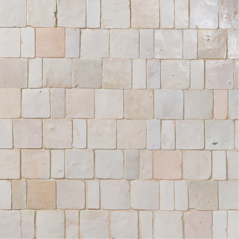 Antique Zellige Sefrou Blanc Ancien Tumbled