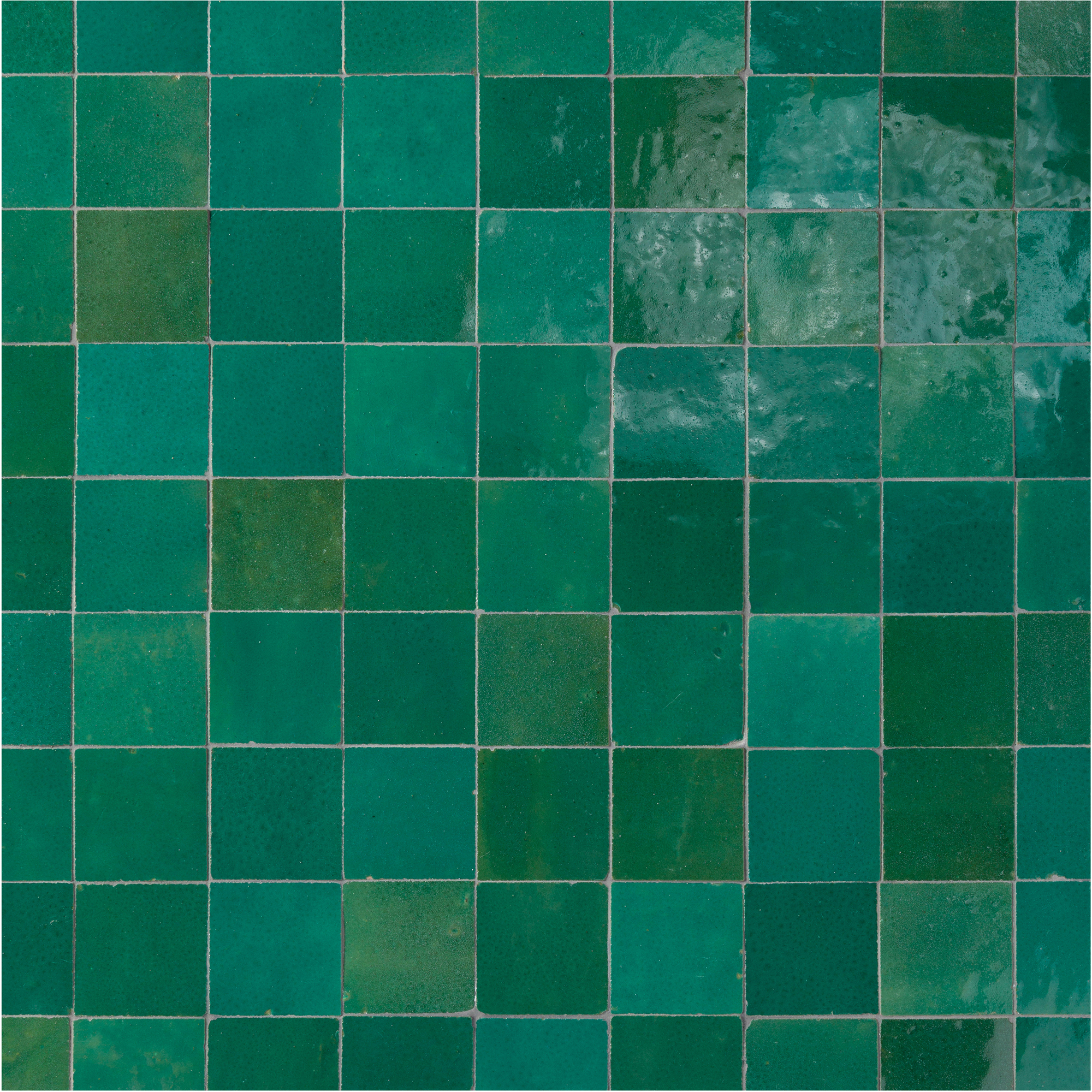 Zel Zellige Classic 2"x2" Vert Francaise Gloss
