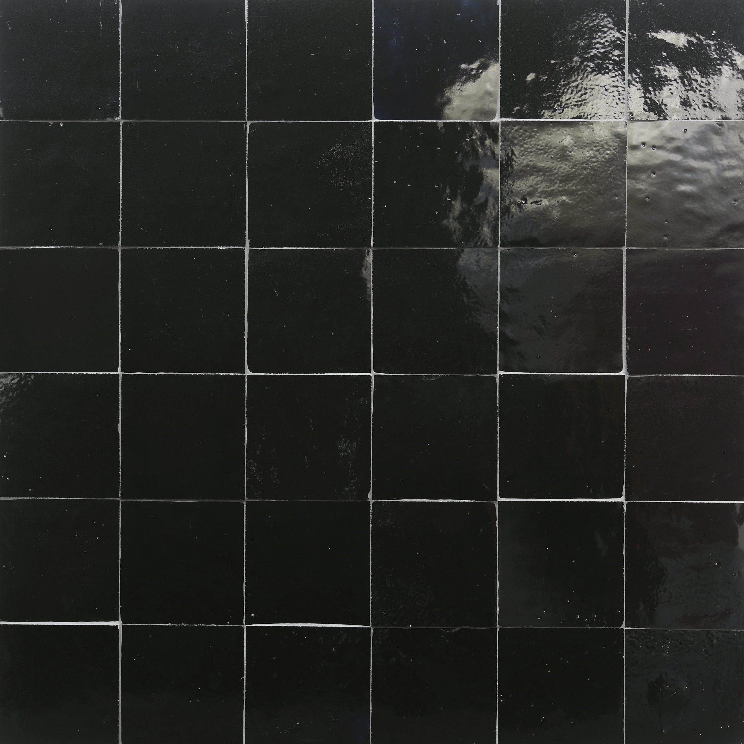 Zel Zellige Classic 4"x4" Noir Gloss