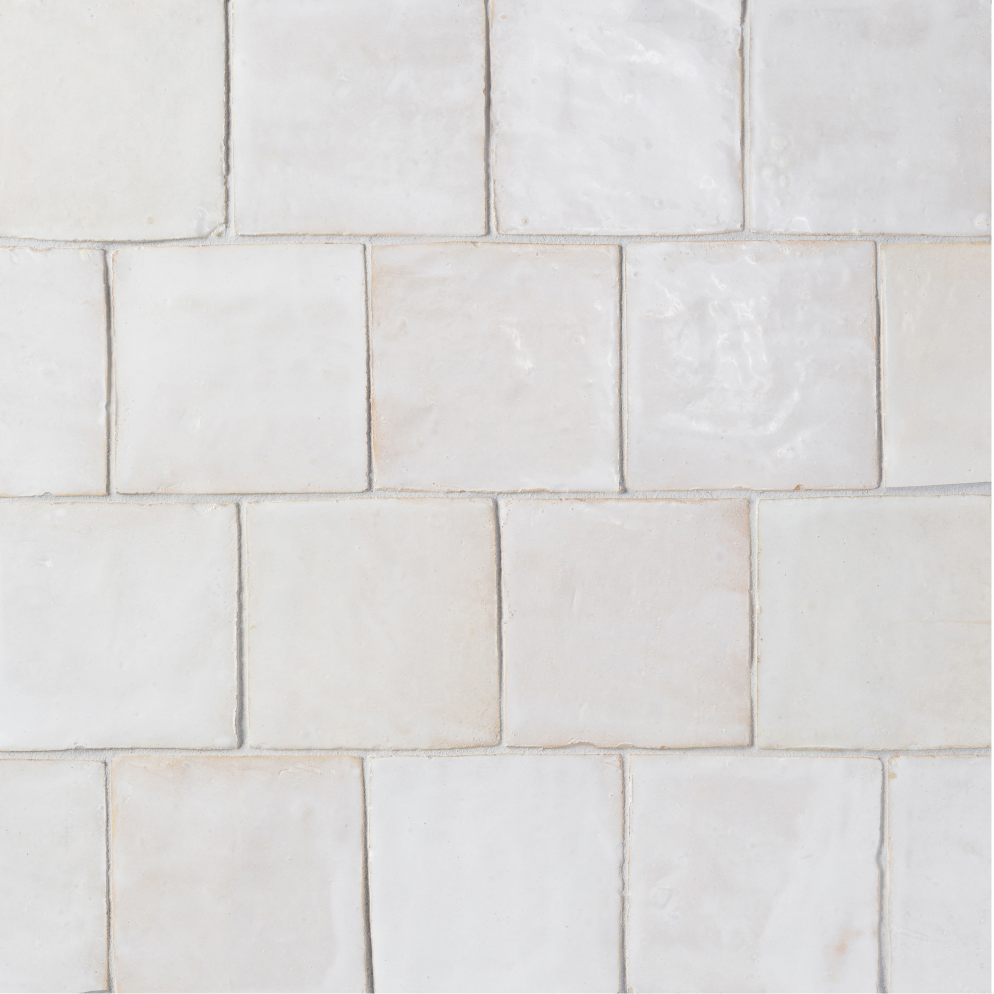 Zel Zellige Nouveau 4"x4" Desert White Gloss