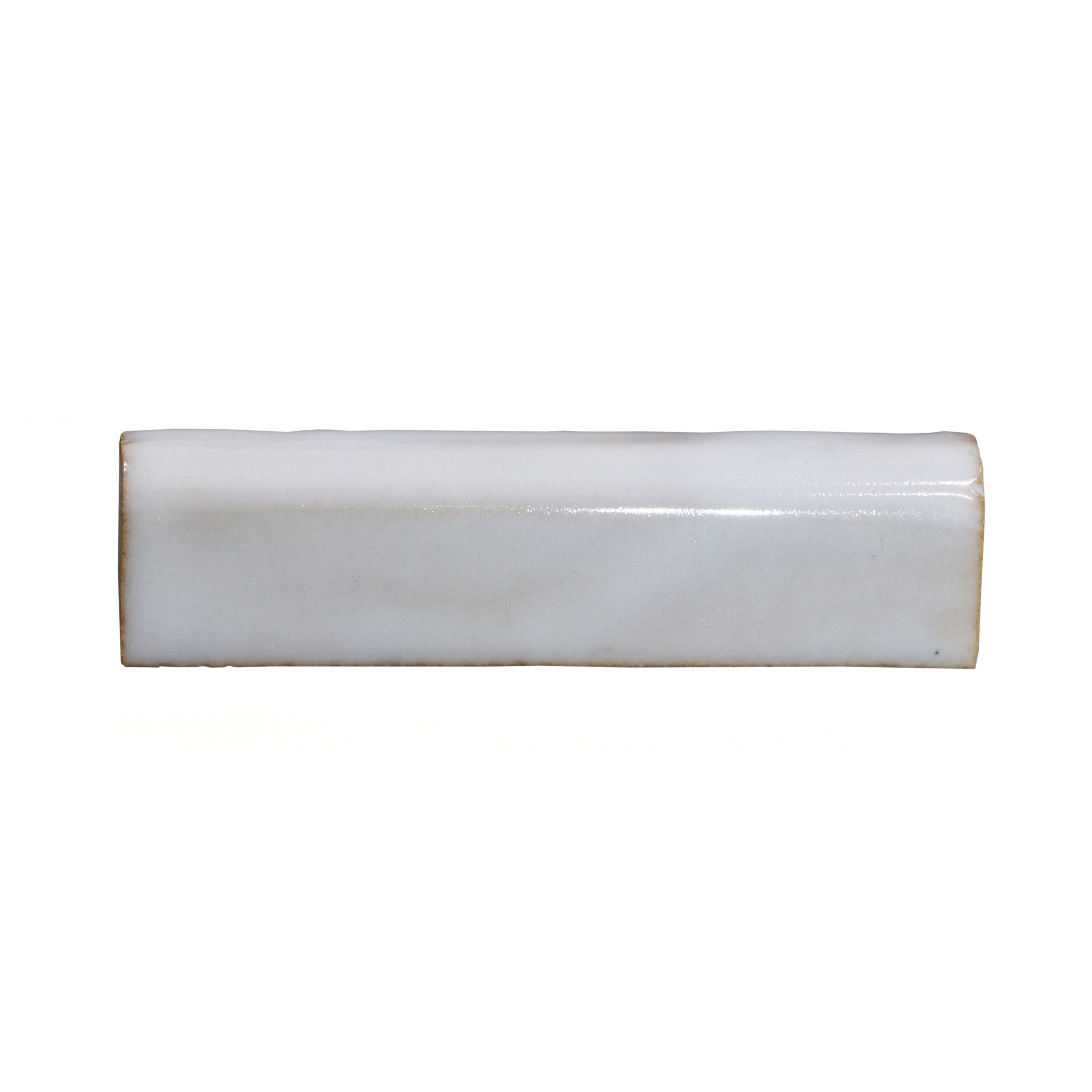 Zel Zellige Petite Bullnose Fez White Gloss