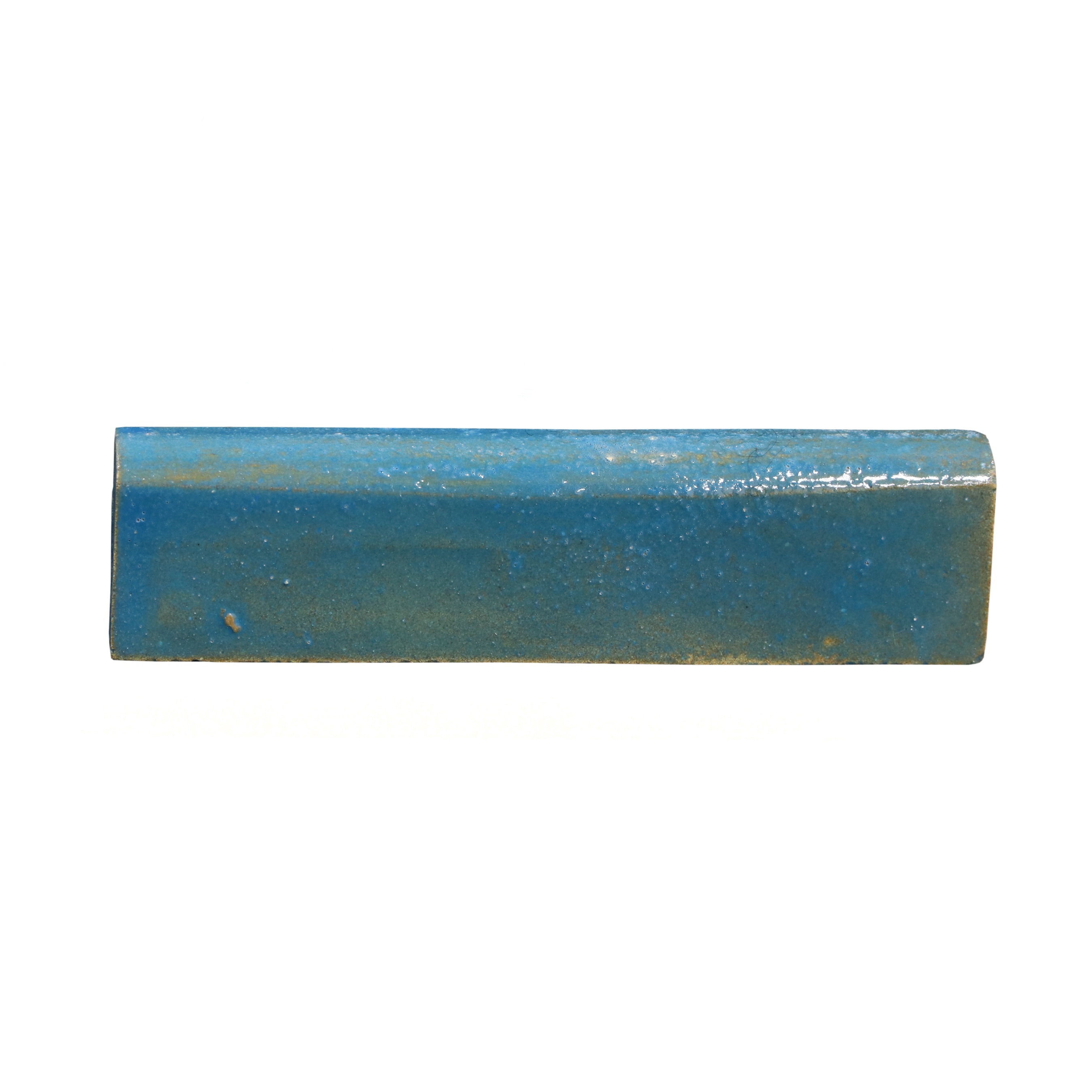Zel Zellige Petite Bullnose Moroccan Sky Gloss